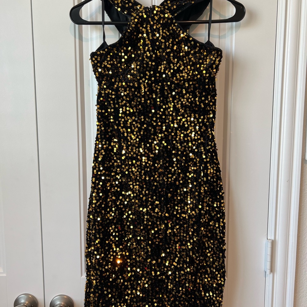 Grace Karin Black and Gold Cocktail Dress - Picture 5 of 8